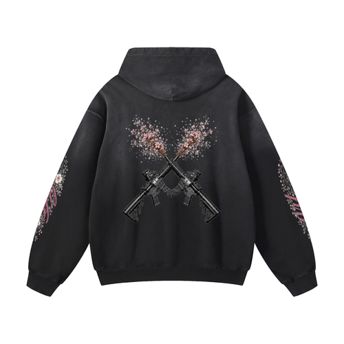 "Art Imitates Life" Heavyweight Sunfade Oversized Hoodie