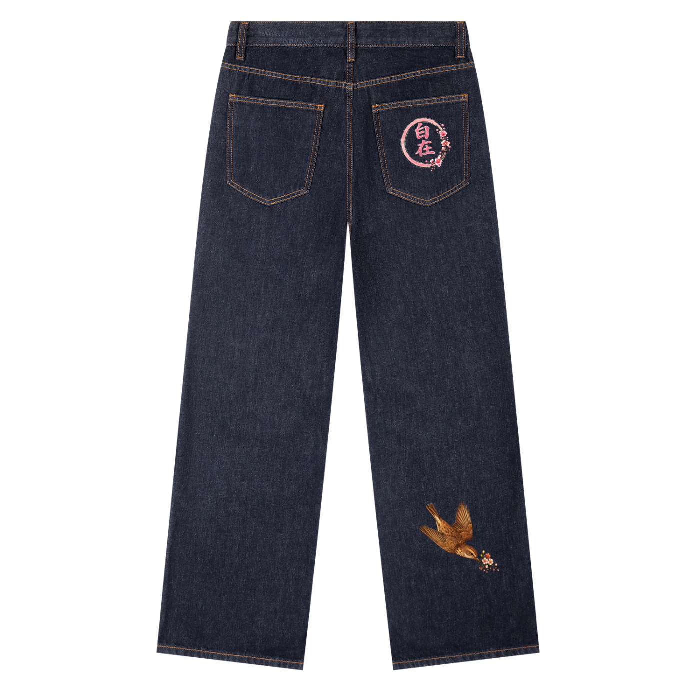 "Birds of Passage" Heavyweight Straight Leg Denim Jeans