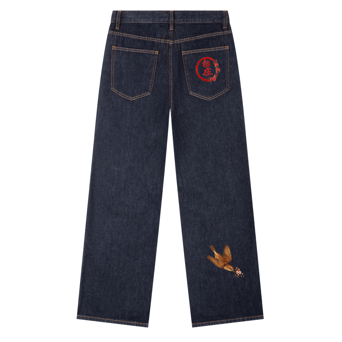 "Birds of Passage" Heavyweight Straight Leg Denim Jeans