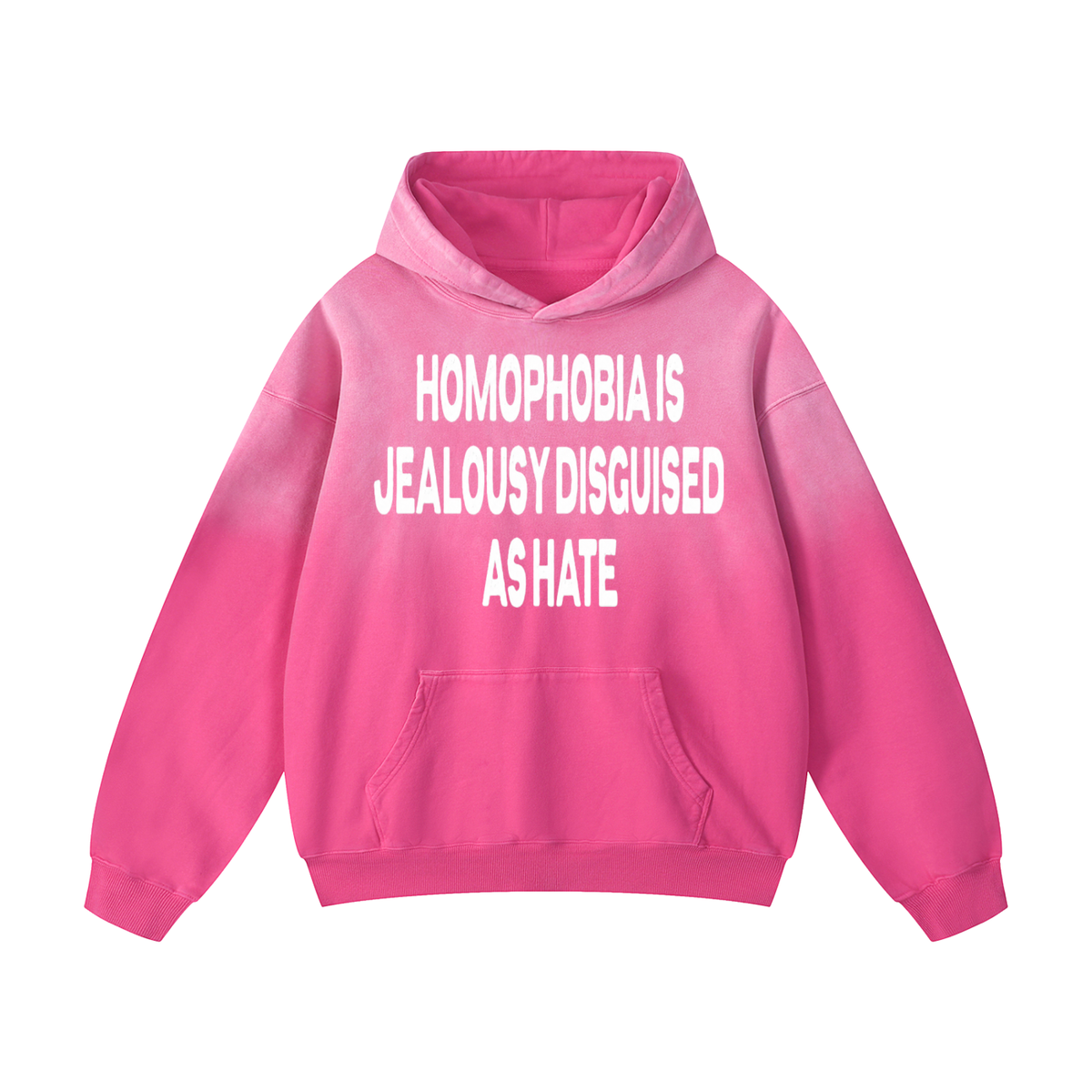 "Homophobia" Heavyweight Sunfade Oversized Hoodie