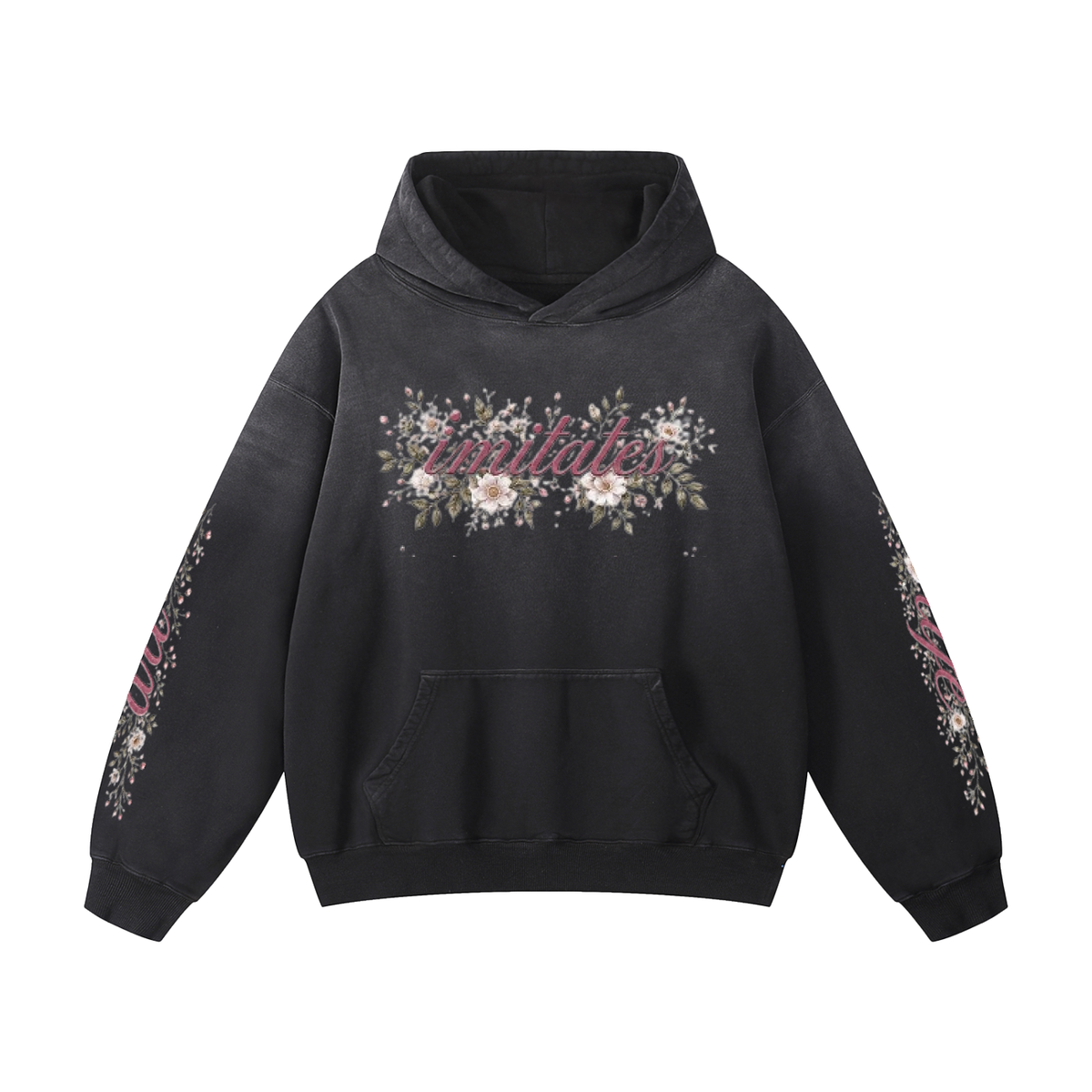 "Art Imitates Life" Heavyweight Sunfade Oversized Hoodie