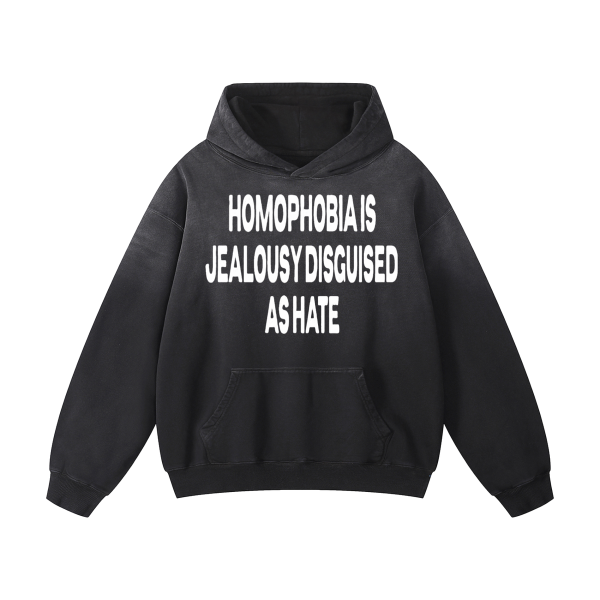 "Homophobia" Heavyweight Sunfade Oversized Hoodie
