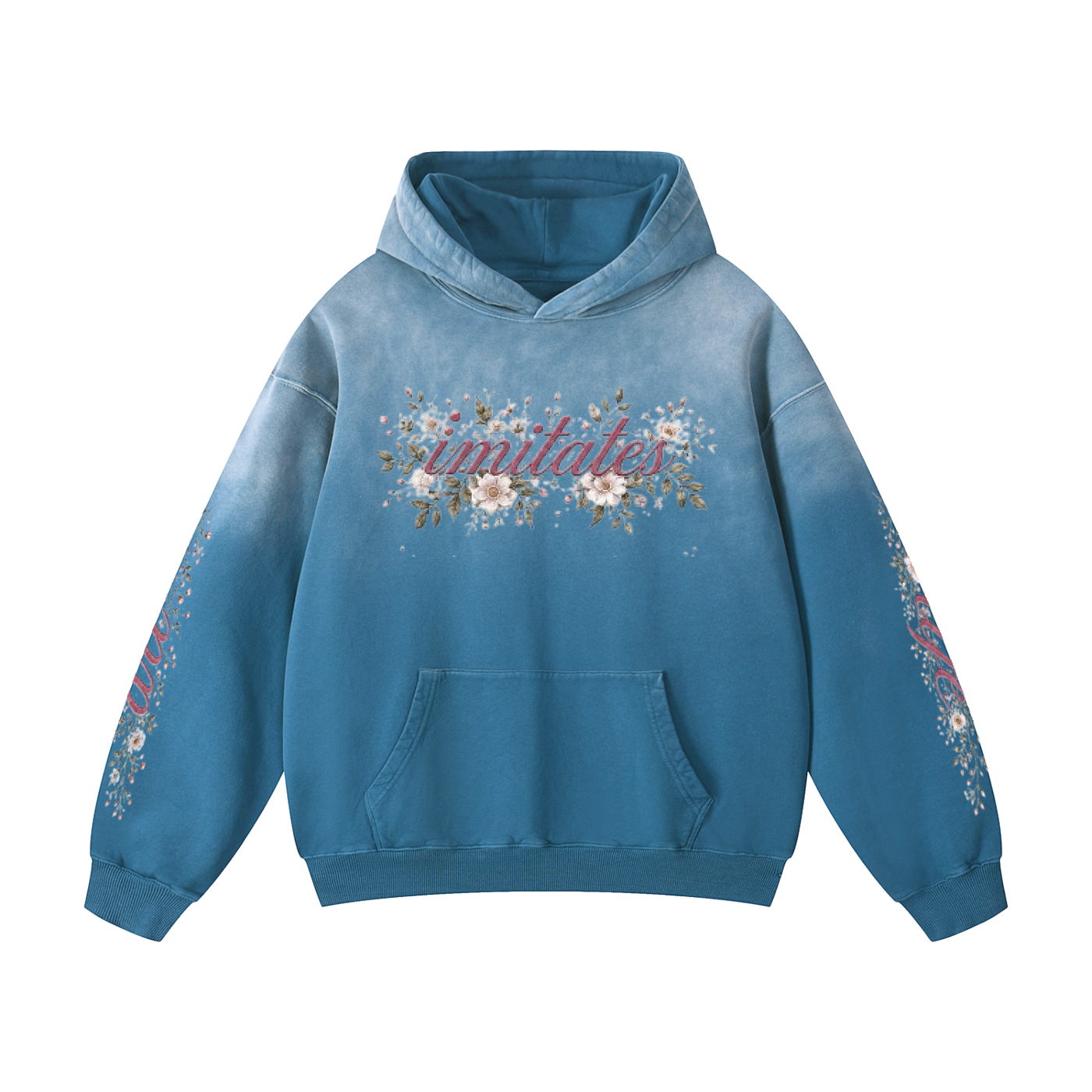 "Art Imitates Life" Heavyweight Sunfade Oversized Hoodie