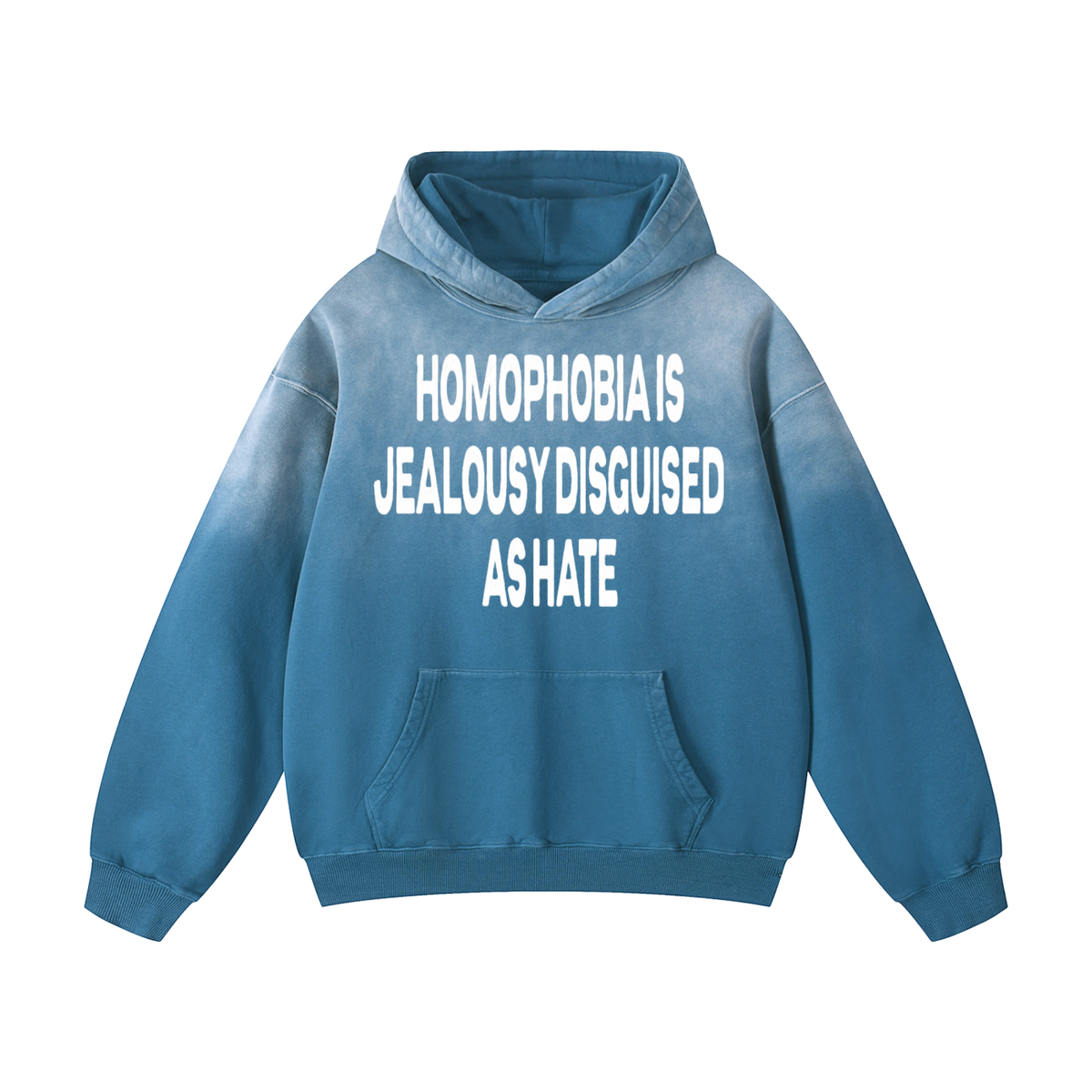 "Homophobia" Heavyweight Sunfade Oversized Hoodie