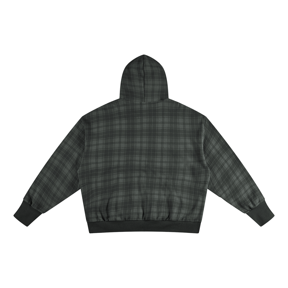 [While Here Plaid] Oversized Hoodie