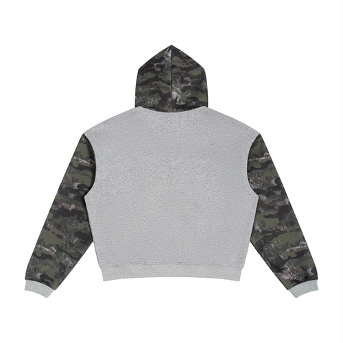 [While In War] Colorblock Boxy Hoodie