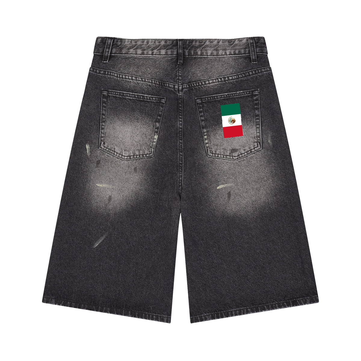 Men’s Vintage Wash Wide Leg Denim Shorts