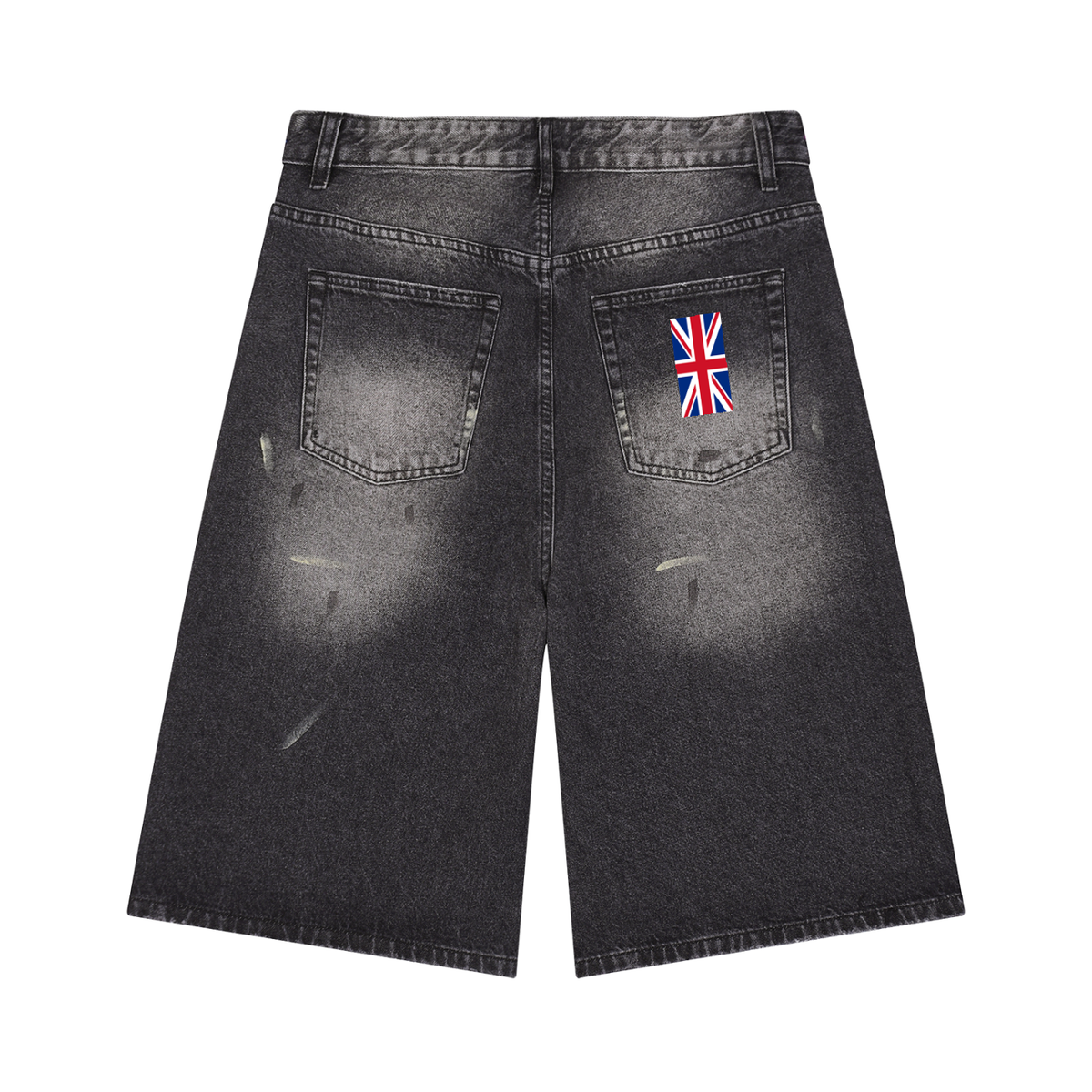Men’s Vintage Wash Wide Leg Denim Shorts