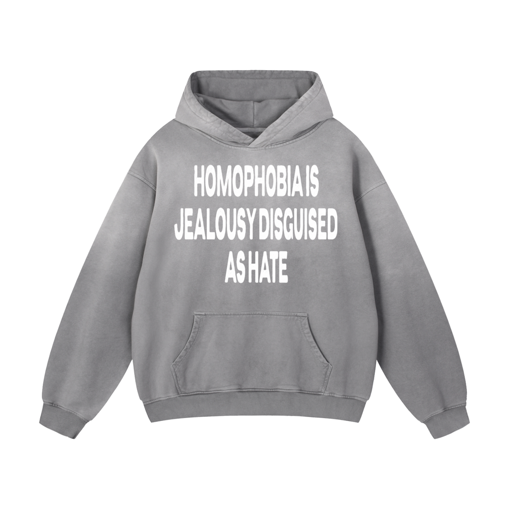 "Homophobia" Heavyweight Sunfade Oversized Hoodie